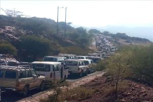 آلاف يتدفقون من الضالع نحو العاصمة عدن للمشاركة في اعتصام ساحة العروض