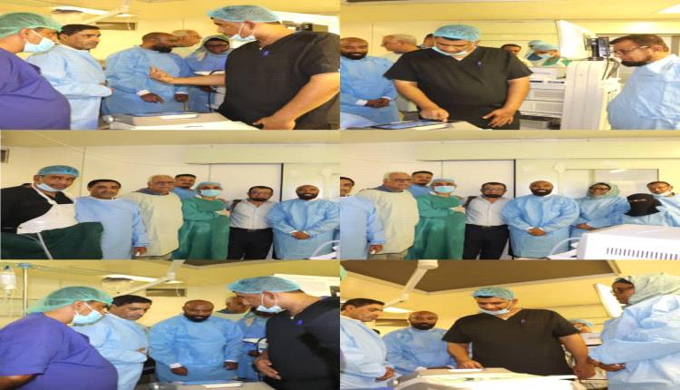 وزارة الصحة تدشن أول جهاز ليزر (الهولوميوم)  في البلد  بمستشفى ٢٢ مايو الجراحي بالعاصمة عدن