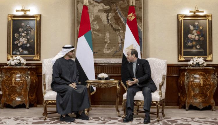 رئيس دولة الإمارات والرئيس المصري يبحثان تعزيز العلاقات