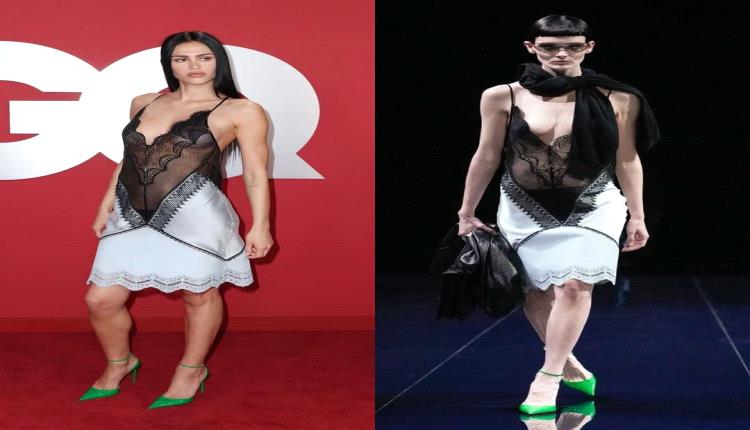 جرأة وأناقة متجددة.. أميليا غراي تكسر القواعد بمزيج الدانتيل والكعب الأخضر