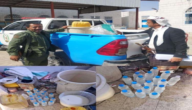 شرطة شبوة تضبط مصنع خمر محلي في مدينة عتق