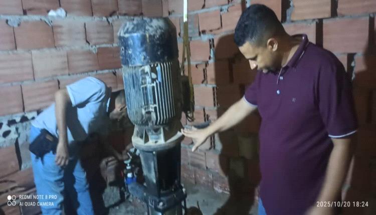 مؤسسة مياه عدن تزود ثلاث محطات لضخ المياه بالوقود لضمان استمرارية الخدمة