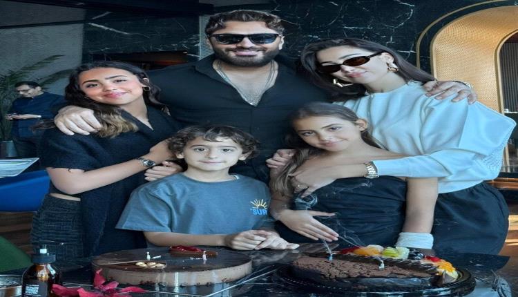 النجم تامر حسني يحتفل بيوم ميلاد ابنه ادم ... وتفاعل واسع بسبب ظهوره مع الفنانة بسمة بوسيل