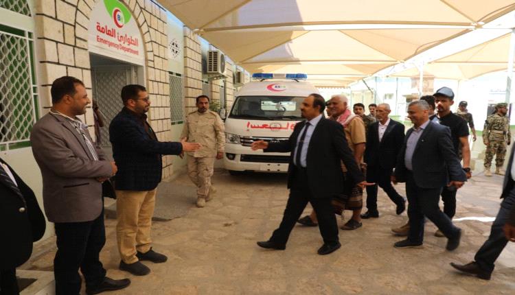 محافظ حضرموت الأستاذ مبخوت بن ماضي يدشّن مشروع إعادة تشغيل مستشفى بضة بدوعن