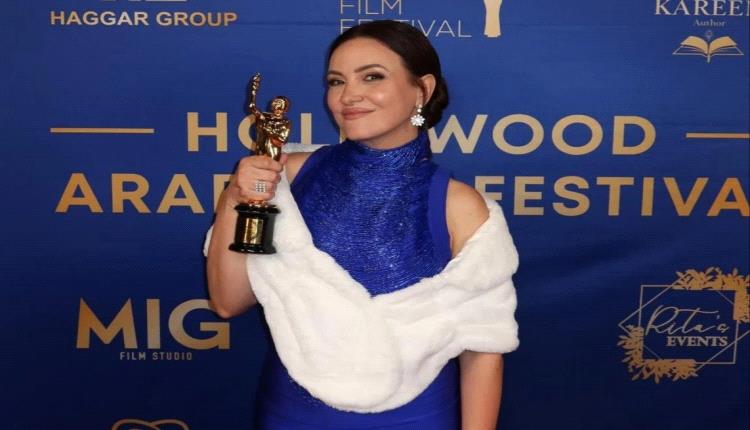 ريهام عبد الغفور تخطف الأضواء خلال تكريمها في مهرجان هوليوود