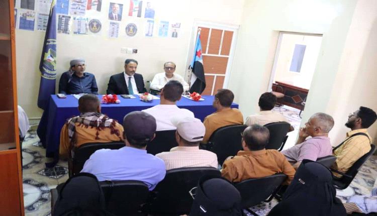 الحييد يناقش البرنامج التصعيدي مع منسقية المجلس الانتقالي في جامعة أبين