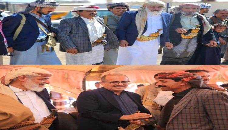 رئيس عمليات محور سبأ يشارك في تشييع جثمان الشيخ محمد قاسم بحيبح بمأرب