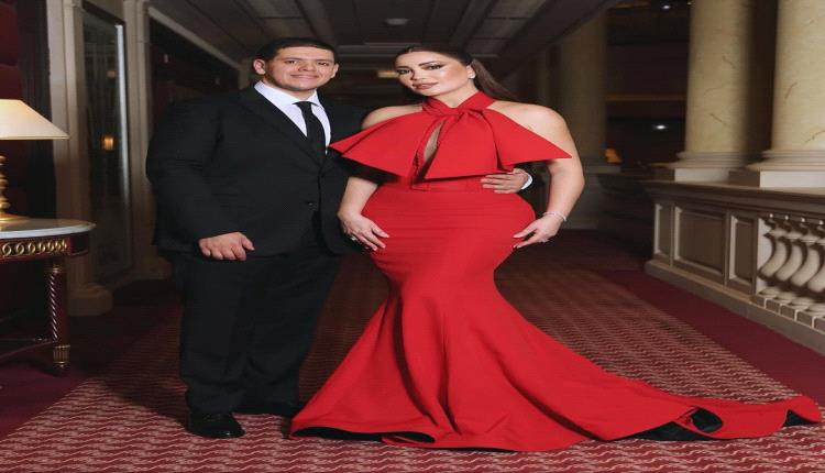 "نسرين طافش تخطف الأنظار بفستان أحمر بين الزهور والبالونات"