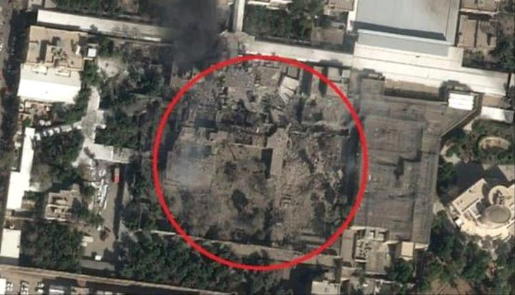 دخان يتصاعد ودمار.. صور جوية توثق تضرر مقر خامنئي في طهران