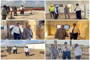 وكيل وزارة الزراعة ومدير مكتب الزراعة بلحج يتفقدان مشروع إعادة تأهيل المركز الوطني لبحوث الثروة الحيوانية