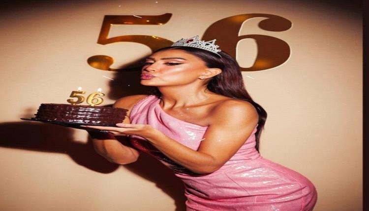 الفنانة غادة عبد الرازق تحتفل بعيد ميلادها الـ56 بإطلالة وردية وتاج ملكي