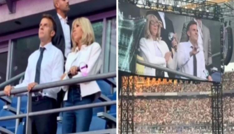 زوجة الرئيس الفرنسي ماكرون تتمايل بعفوية على أنغام فرقة BTS بعد هزيمة فرنسا في كأس العالم