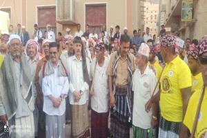 قيادة انتقالي وادي وصحراء حضرموت تشارك في اختتام مهرجان المدينه للجميع الثاني بالغرفة