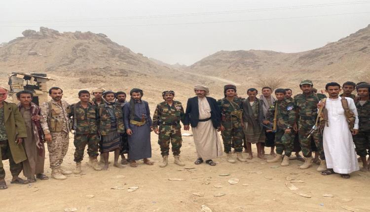 رئيس عمليات محور سبأ يتفقد المرابطين في جبهة حريب ويشاركهم فرحة العيد