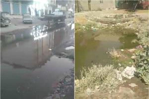 وسط مخاوف من كارثة صحية وشيكة.. طفح مياه الصرف الصحي يغرق دارسعد