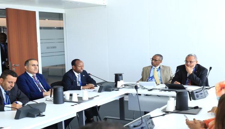 وزير الصحة يشارك في اجتماع رباعي بجنيف لتعزيز التعاون الصحي بين اليمن والسودان والصومال وجيبوتي