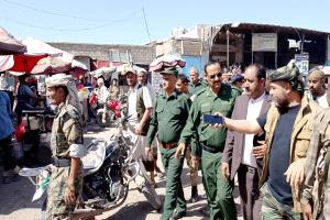 أمــن الضالـع يدشـن حملـة واسعـة لإزالـة العشوائيـات وتنظيـم الحركـة المروريـة فـي سنـاح وقعطبـة