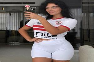 أحب الزمالك في مصر.. حقيقة صورة جورجينا رودريغز بقميص الأبيض