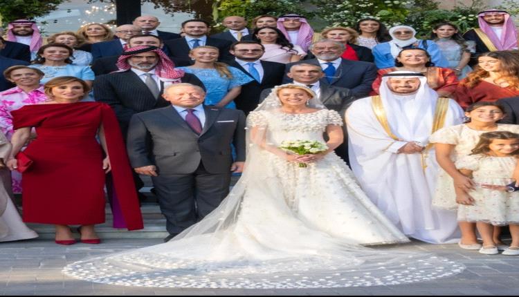تفاصيل عقد قران الأميرة سارة بنت فيصل وإطلالة الملكة رانيا
