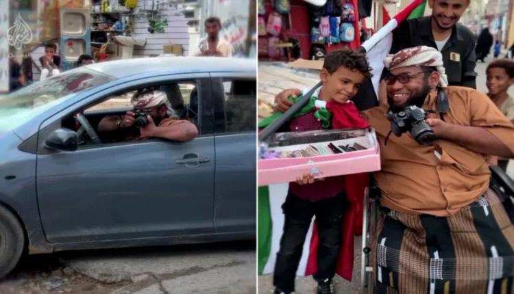 مصور يوثق مخالفات مدينته وجمالها بالكاميرا على كرسيه المتحرك في المهرة