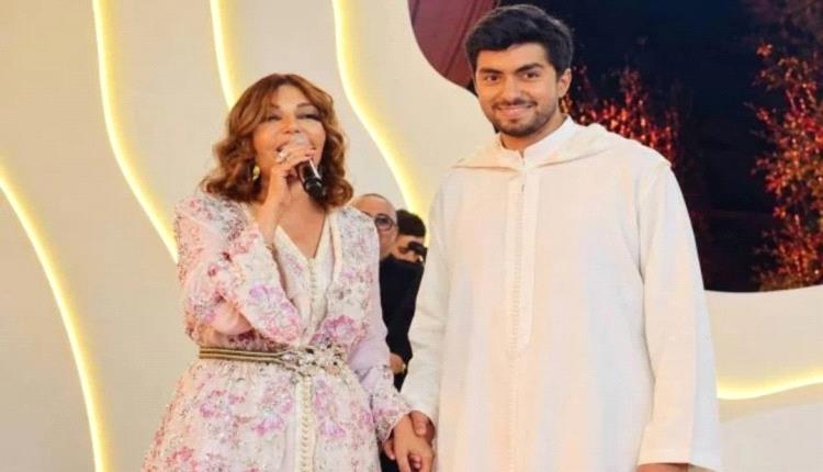 سميرة سعيد بقفطان مغربي أنيق وأغنية خاصة في زفاف ابنها شادي