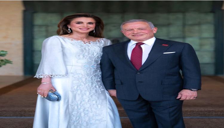 وصول الملكة رانيا مع الملك عبدالله إلى وداع ملك النرويج