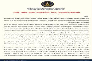 هيئة الشؤون الخارجية للانتقالي: عرضنا في جنيف أوضاع الجنوب وطالبنا بآلية دولية للتحقيق بانتهاكات الحوثي